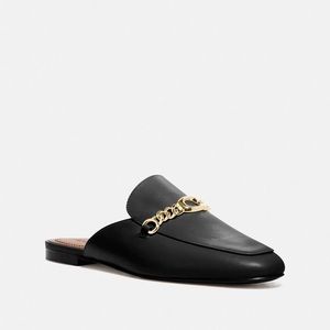 Coach Sofi Slide Mule Black Leather